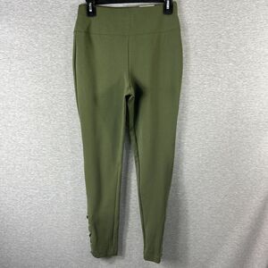 INC International Concepts Women’s Ponte Lace Up Skinny Pants Costa Green Sz Sm